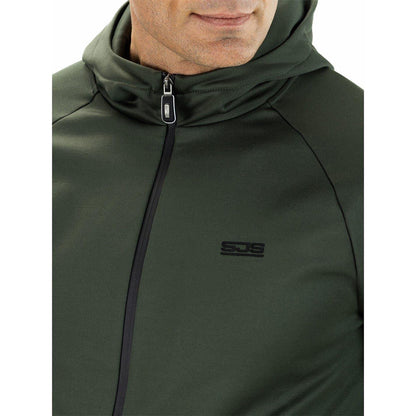 Camo Green - Side - Sjeng Sports Mens Maxim Raglan Long-Sleeved Full Zip Hoodie