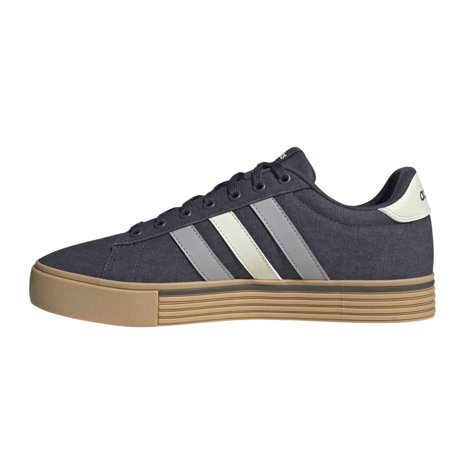 Shadow Blue - Side - Adidas Womens-Ladies Daily 4.0 Canvas Trainers