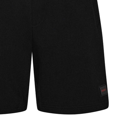 Black - Back - Hugo Mens Diz Gel Cotton Logo Shorts