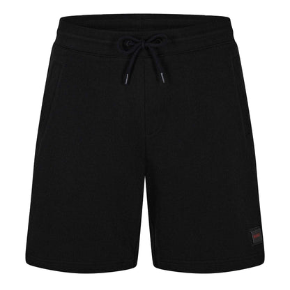 Black - Front - Hugo Mens Diz Gel Cotton Logo Shorts