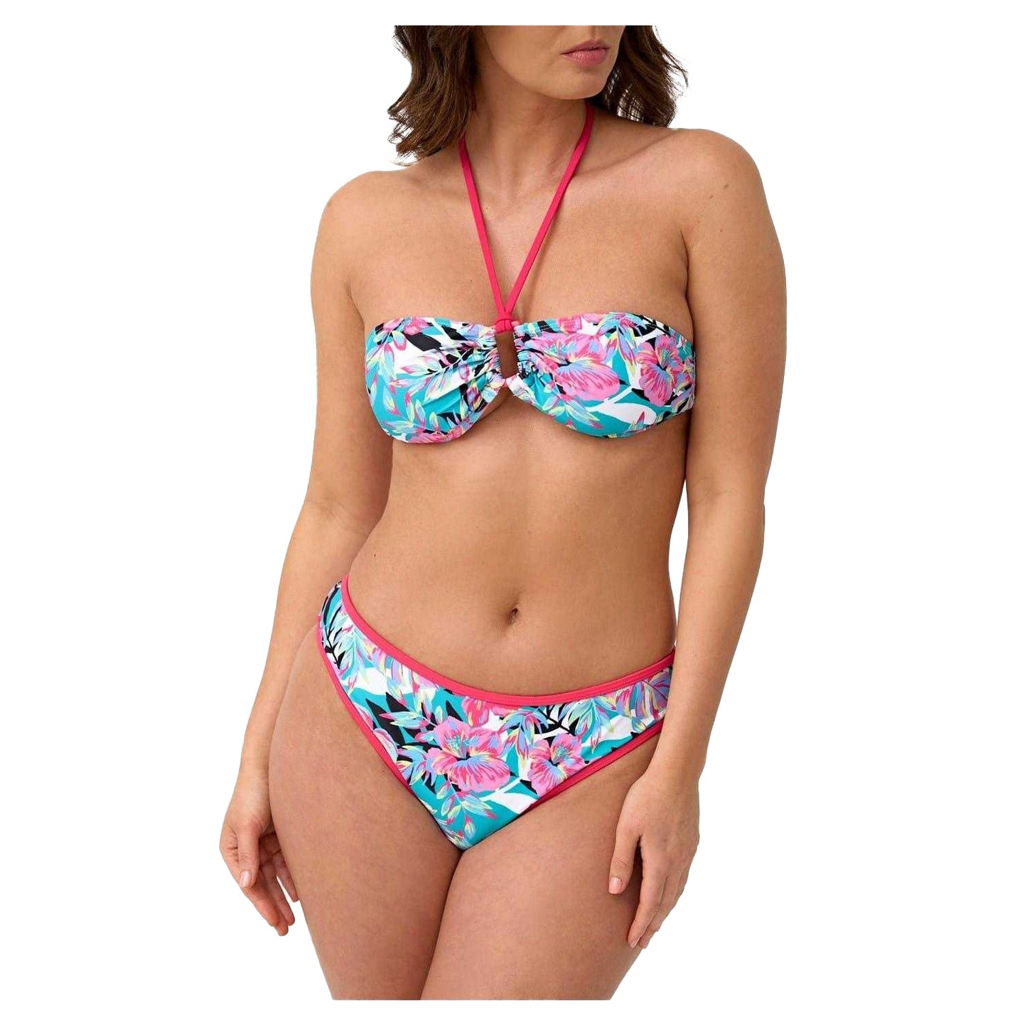 Multicoloured Print - Side - Be You Womens-Ladies Tropadellic Floral Quick Dry Bikini Bottoms