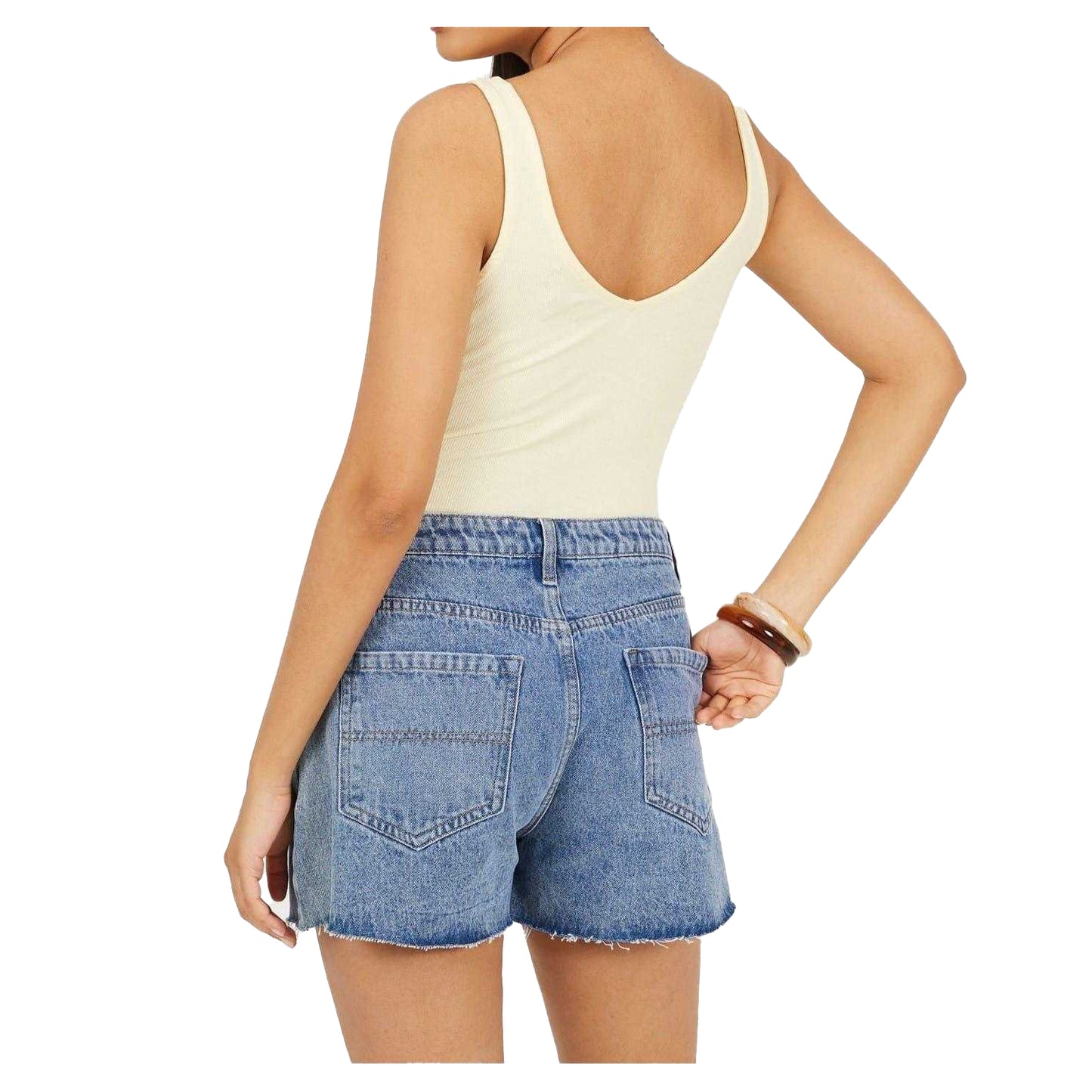 Lemonade - Back - Brave Soul Womens-Ladies Plain Cotton Fitted Bodysuit