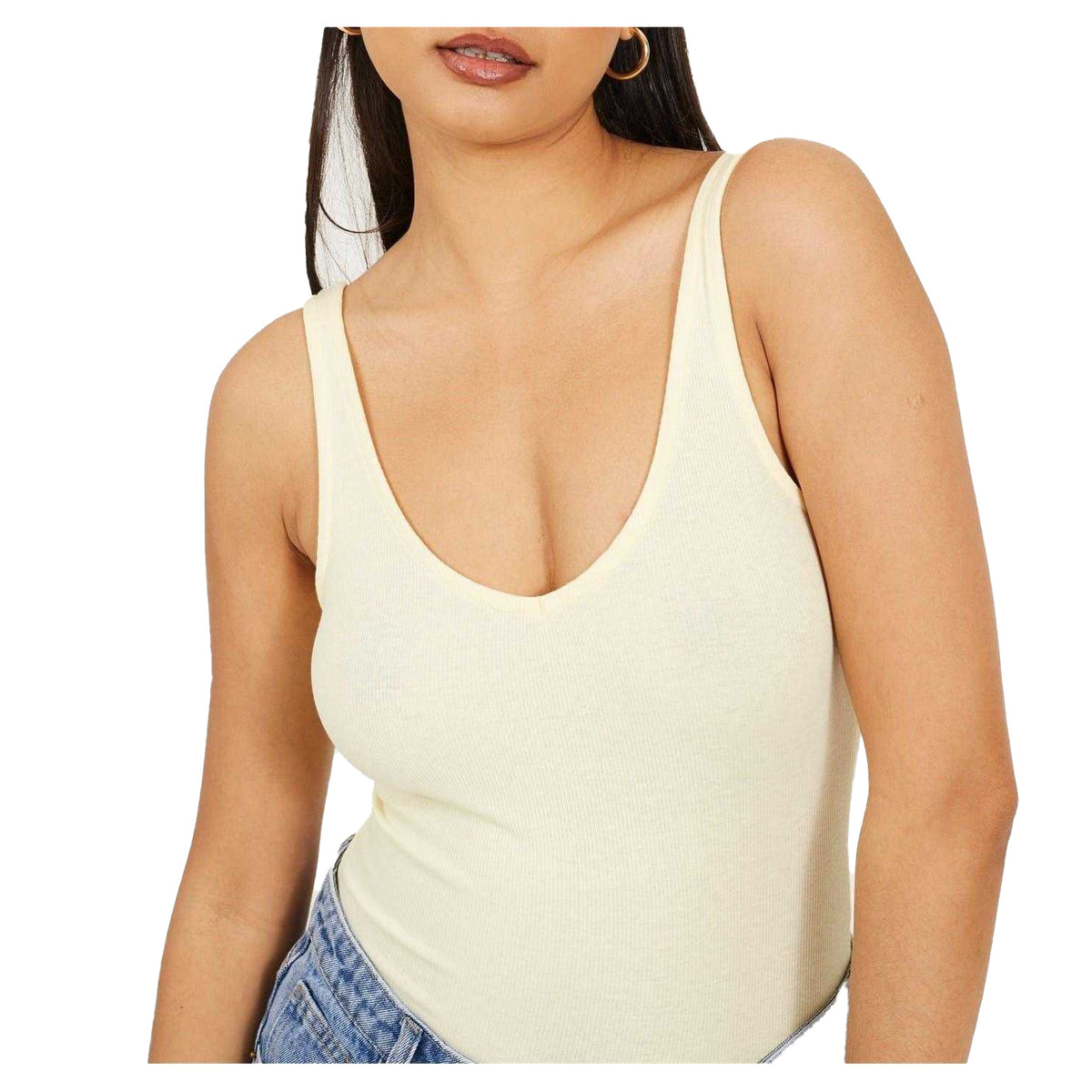 Lemonade - Side - Brave Soul Womens-Ladies Plain Cotton Fitted Bodysuit