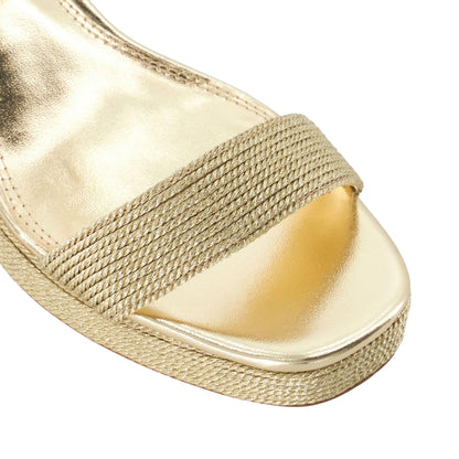 Gold - Lifestyle - Dune London Womens-Ladies Motive Platform Block Sandals