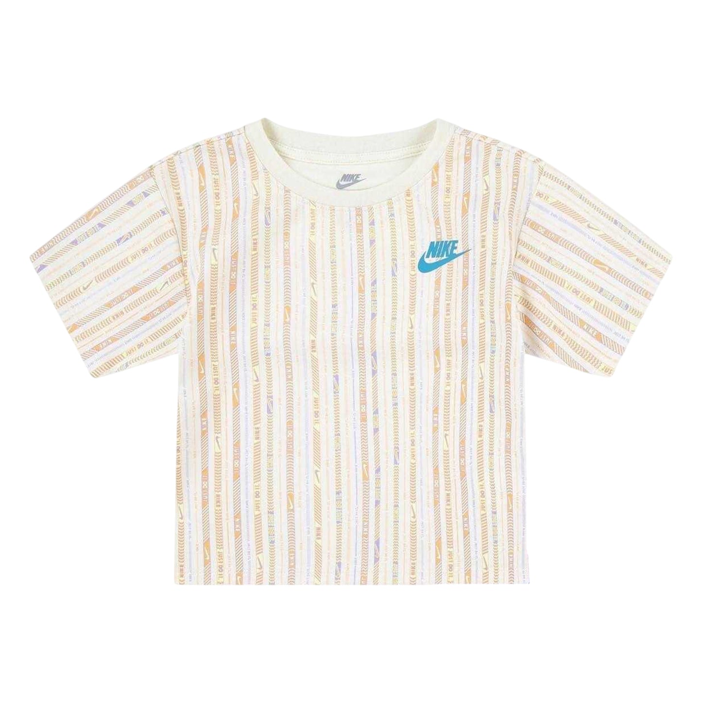 Hydrangea - Back - Nike Girls Camper Striped T-Shirt & Shorts Set