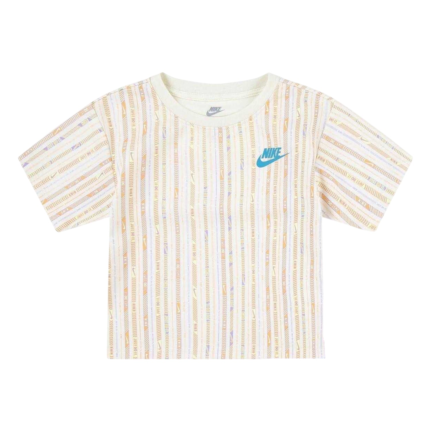 Hydrangea - Back - Nike Girls Camper Striped T-Shirt & Shorts Set
