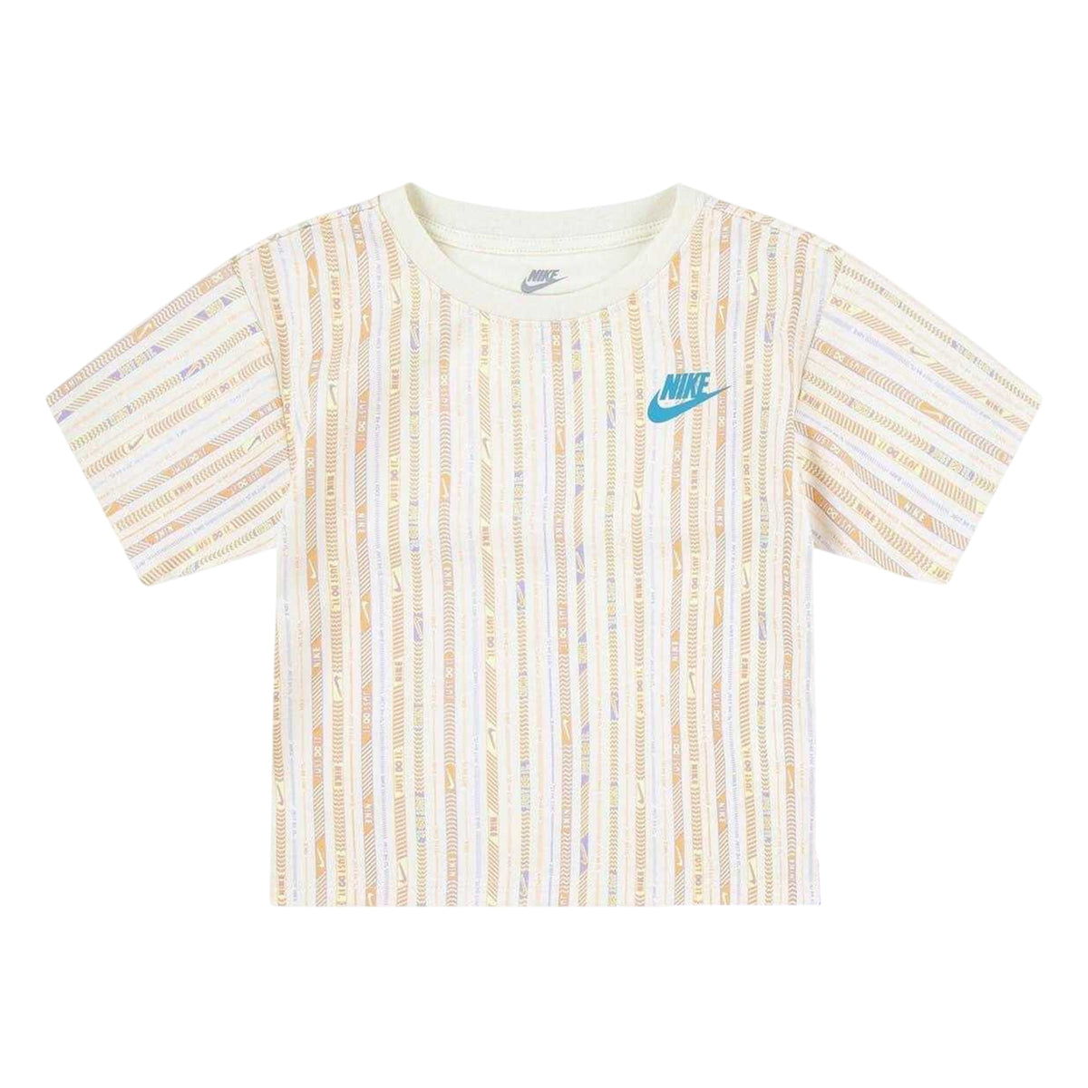 Hydrangea - Back - Nike Girls Camper Striped T-Shirt & Shorts Set