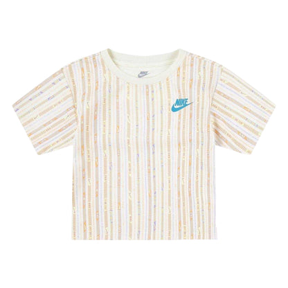 Hydrangea - Back - Nike Girls Camper Striped T-Shirt & Shorts Set