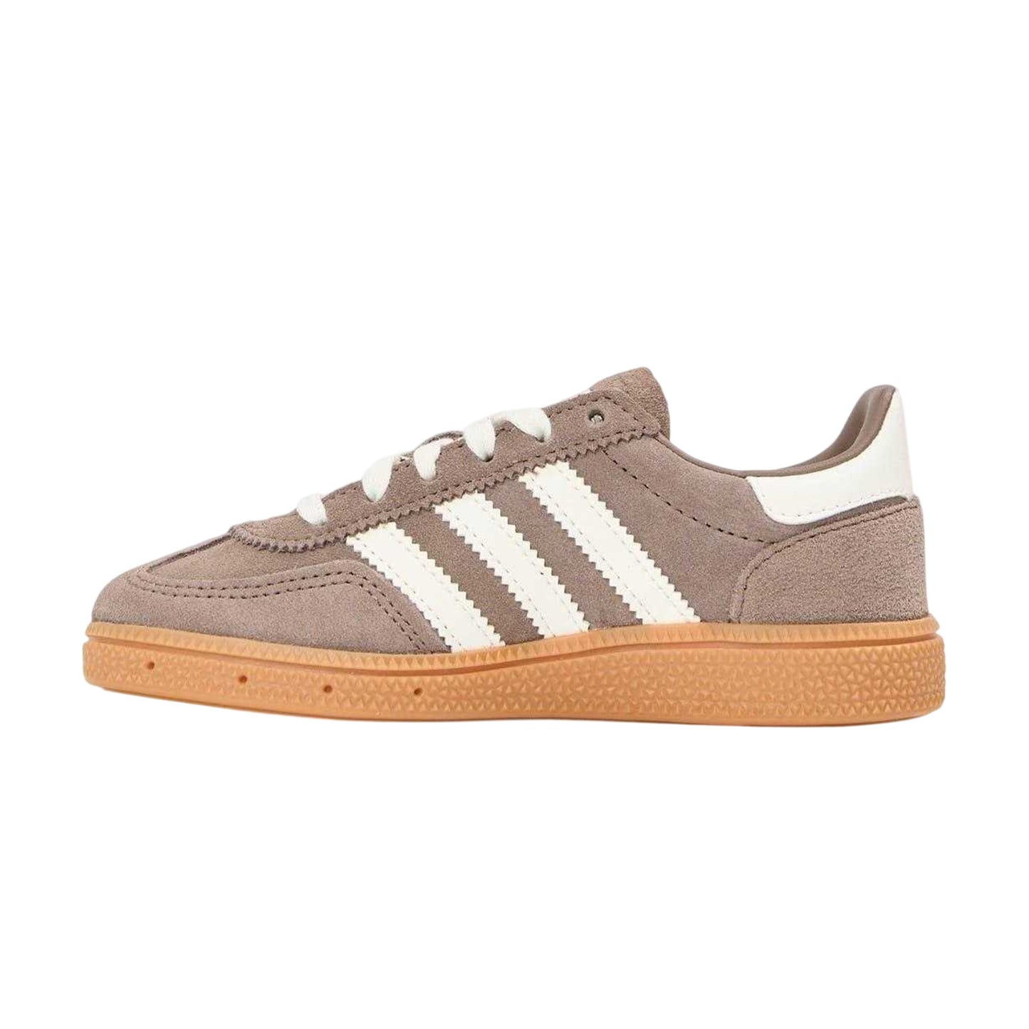 Brown - Back - Adidas Childrens-Kids Earth Strata Stripes Suede Low Trainers