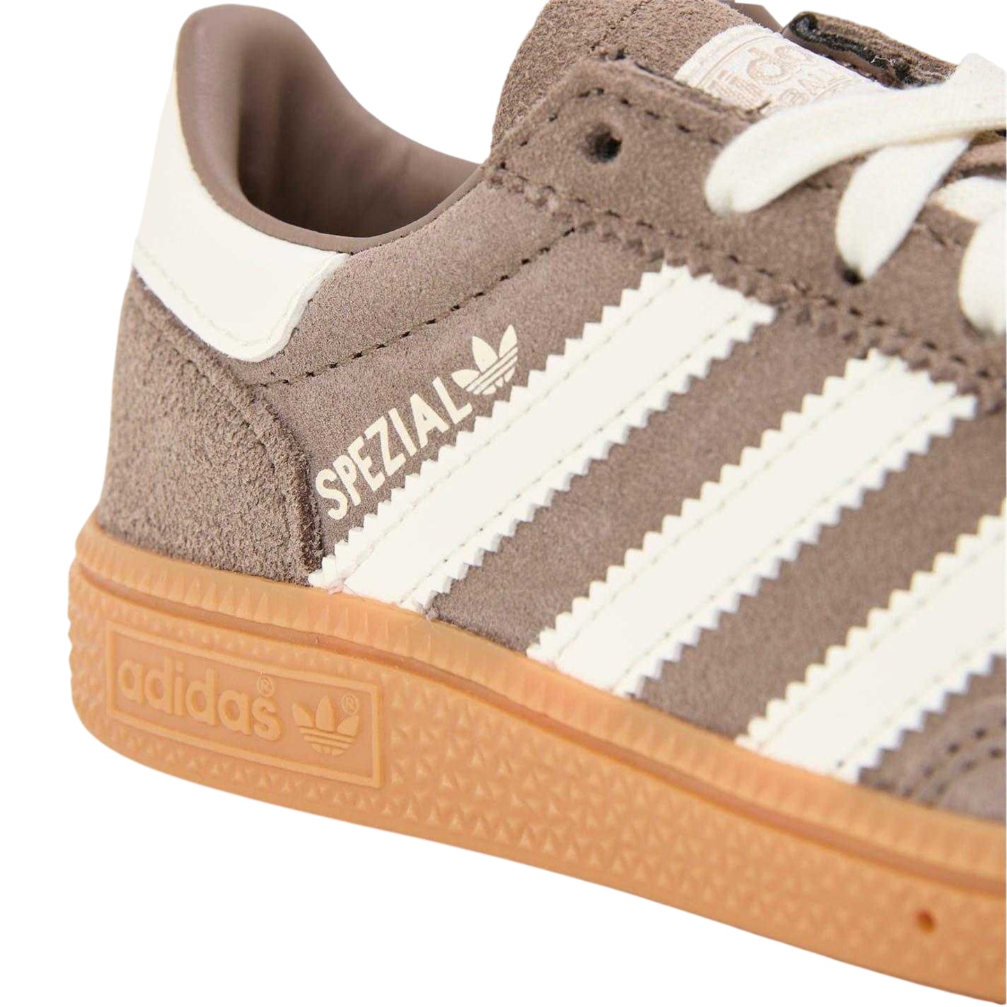 Brown - Side - Adidas Childrens-Kids Earth Strata Stripes Suede Low Trainers
