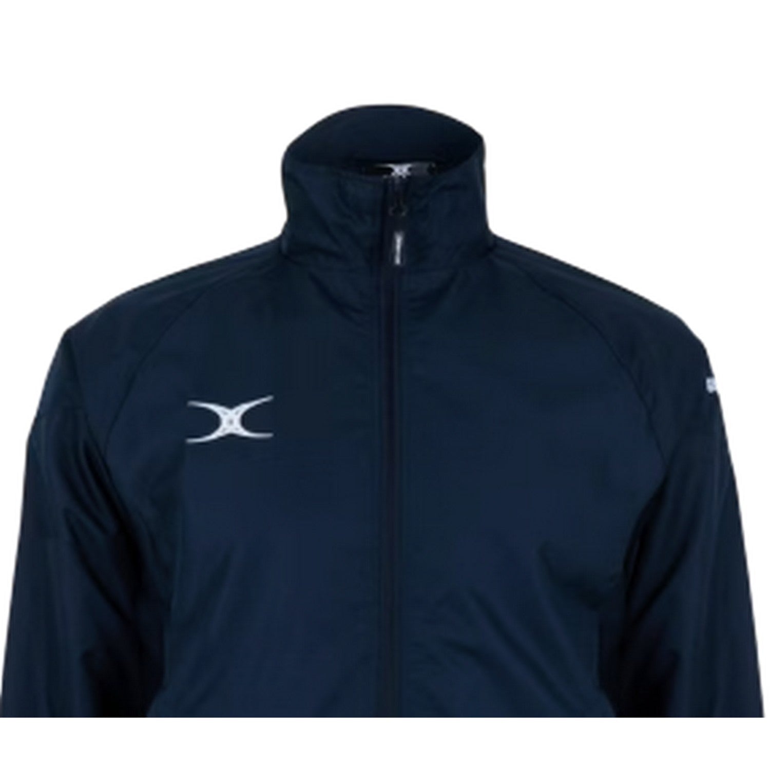 Navy - Side - Gilbert Womens-Ladies Funnel Neck Raglan Track Jacket