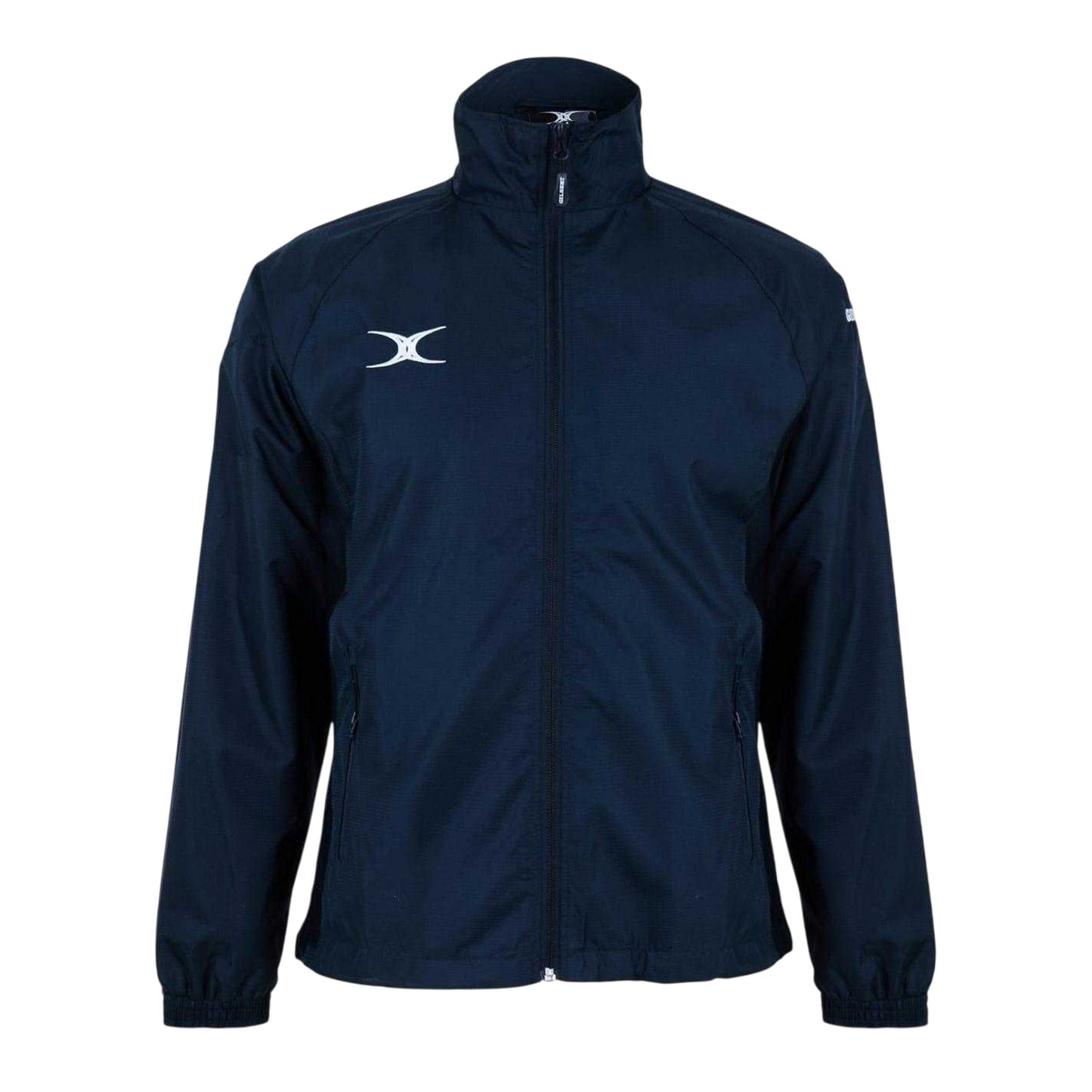 Navy - Front - Gilbert Womens-Ladies Funnel Neck Raglan Track Jacket