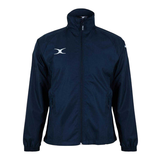 Navy - Front - Gilbert Womens-Ladies Funnel Neck Raglan Track Jacket