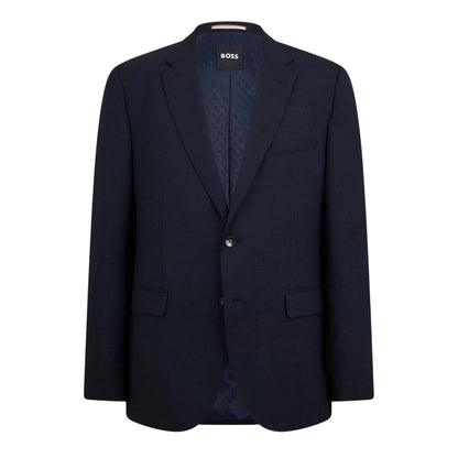 Dark Blue - Front - Boss Mens Jasper Flap Pocket Blazer