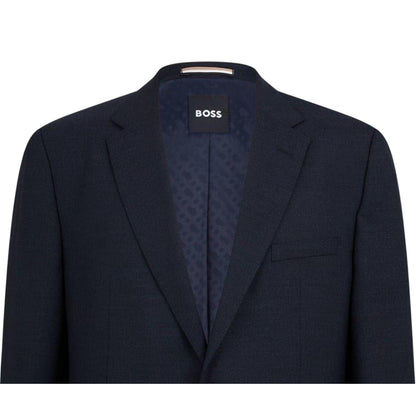 Dark Blue - Back - Boss Mens Jasper Flap Pocket Blazer