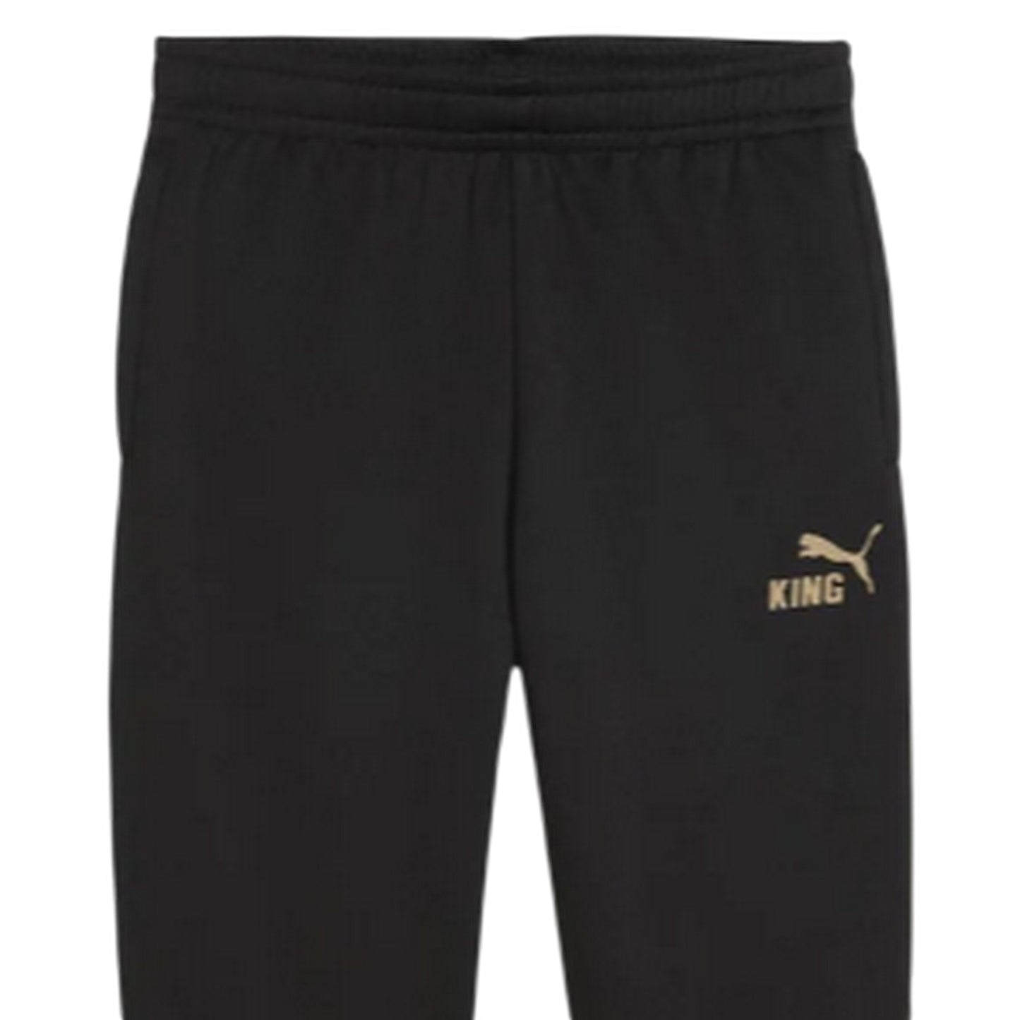 Black-Gold - Side - Puma Childrens-Kids King Performance Tracksuit Bottoms