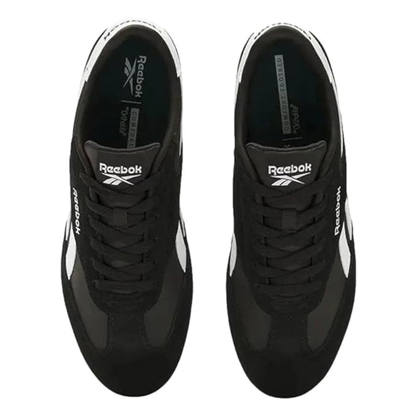 Navy-White - Side - Reebok Mens World 70 Logo Suede Trainers