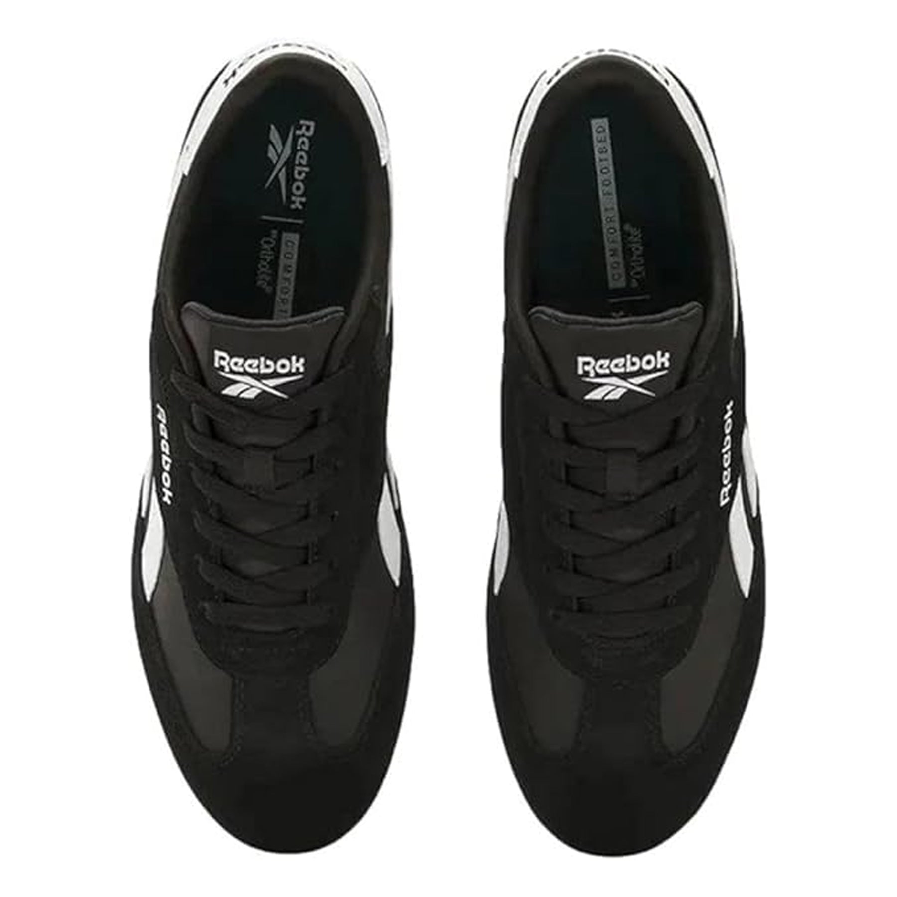 Navy-White - Side - Reebok Mens World 70 Logo Suede Trainers
