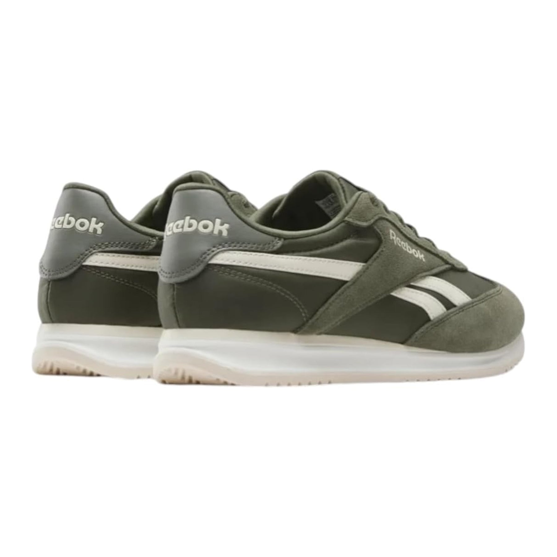 Green-White - Back - Reebok Mens World 70 Logo Suede Trainers