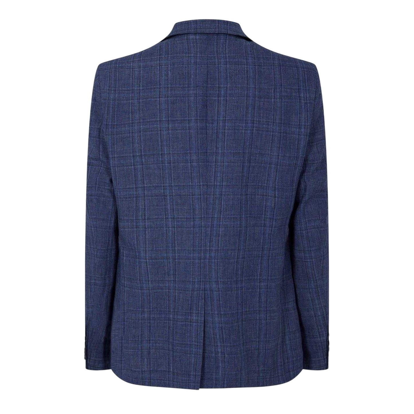 Airforce Blue - Back - Ted Baker Mens Plaid Houndstooth Suit Jacket