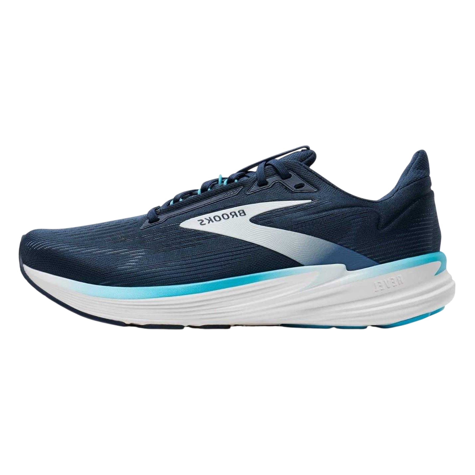 Navy-White - Back - Brooks Mens Revel 8 Road Running Shoes