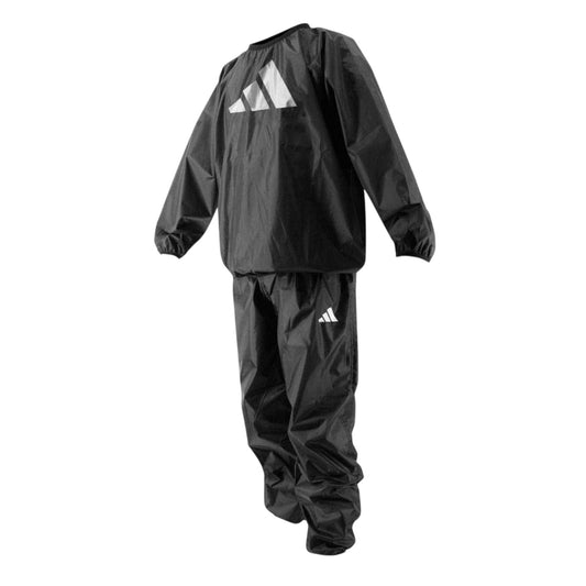 Black - Front - Adidas Mens Logo Polyester Sweatsuit