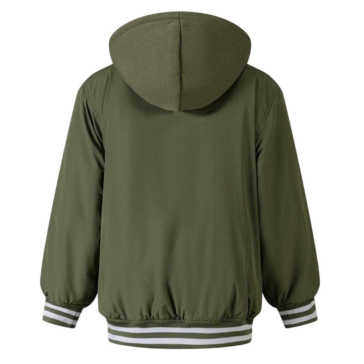 Khaki - Back - Minoti Boys Embroidered Baseball Varsity Jacket
