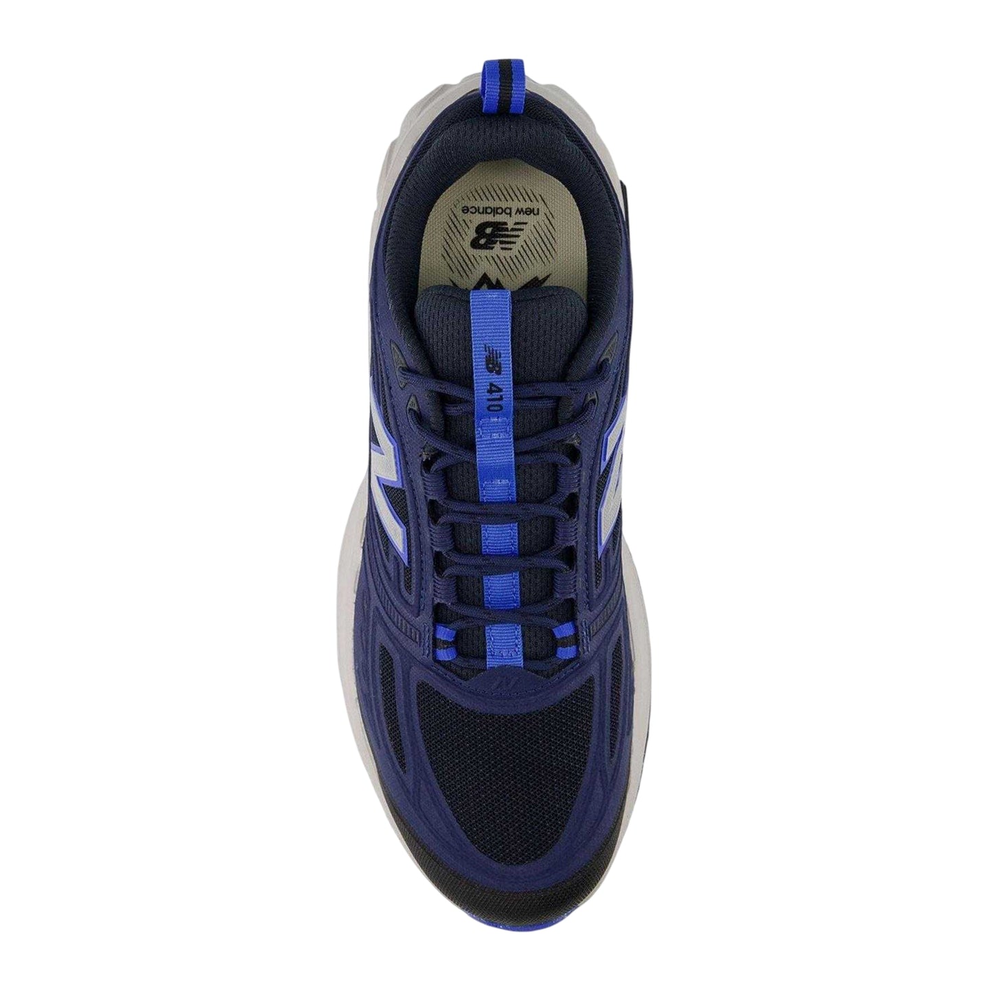 Navy-White - Side - New Balance Mens Trail 410 Trainers