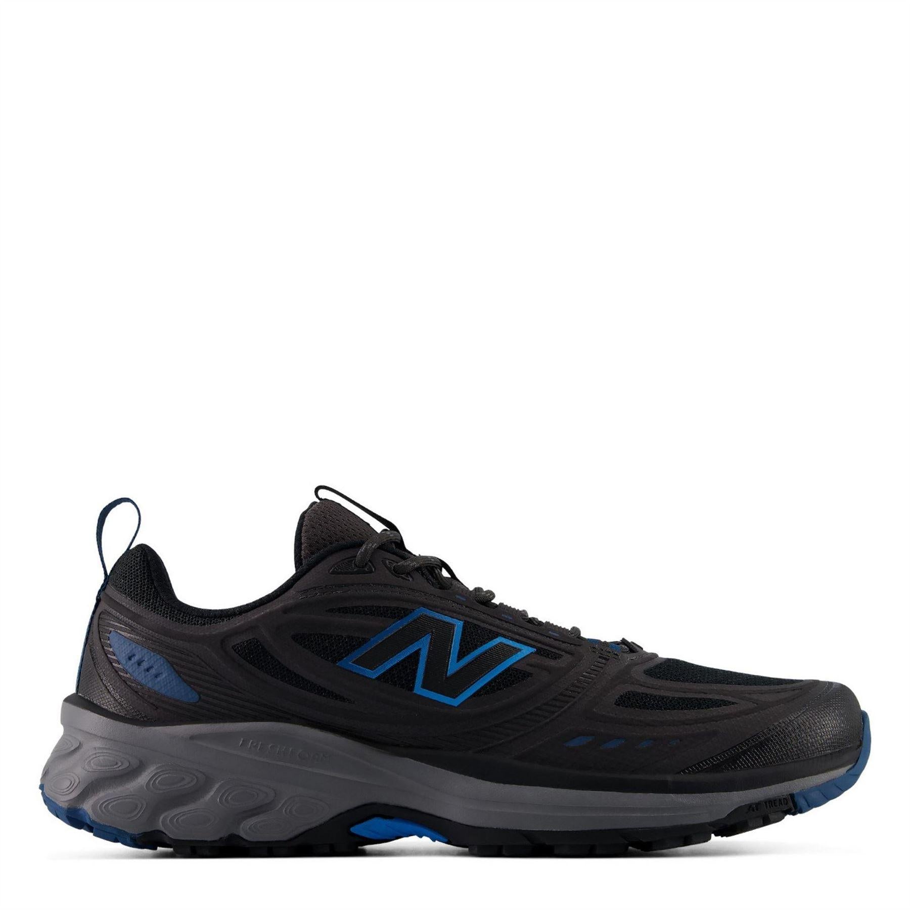 Black-Blue - Front - New Balance Mens Trail 410 Trainers