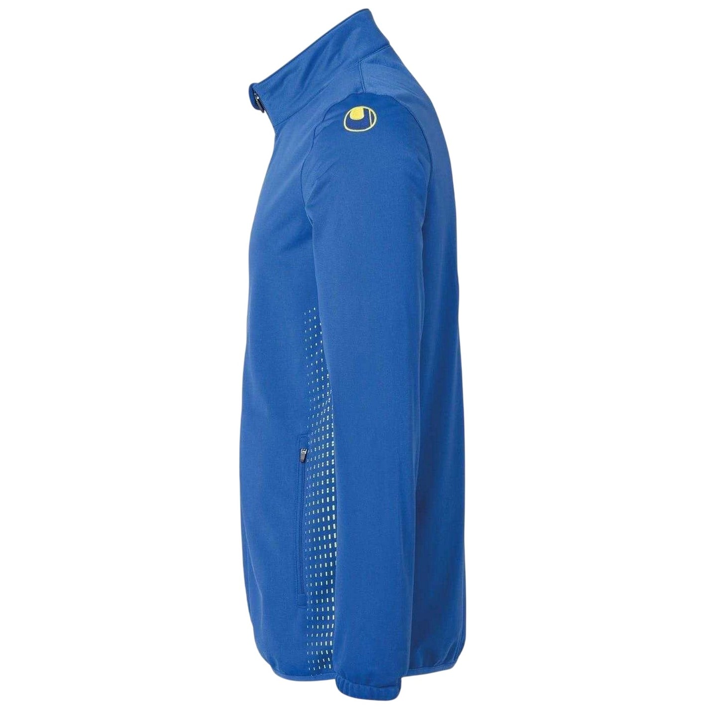 Blue-Lime - Side - UHL Sport Mens Score High-Neck Performance Jacket