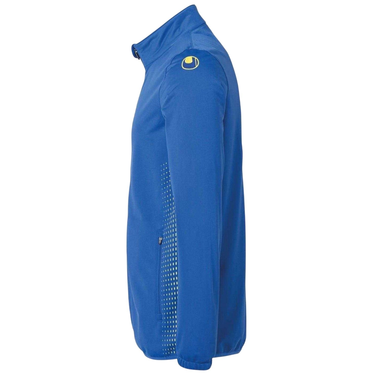 Blue-Lime - Side - UHL Sport Mens Score High-Neck Performance Jacket
