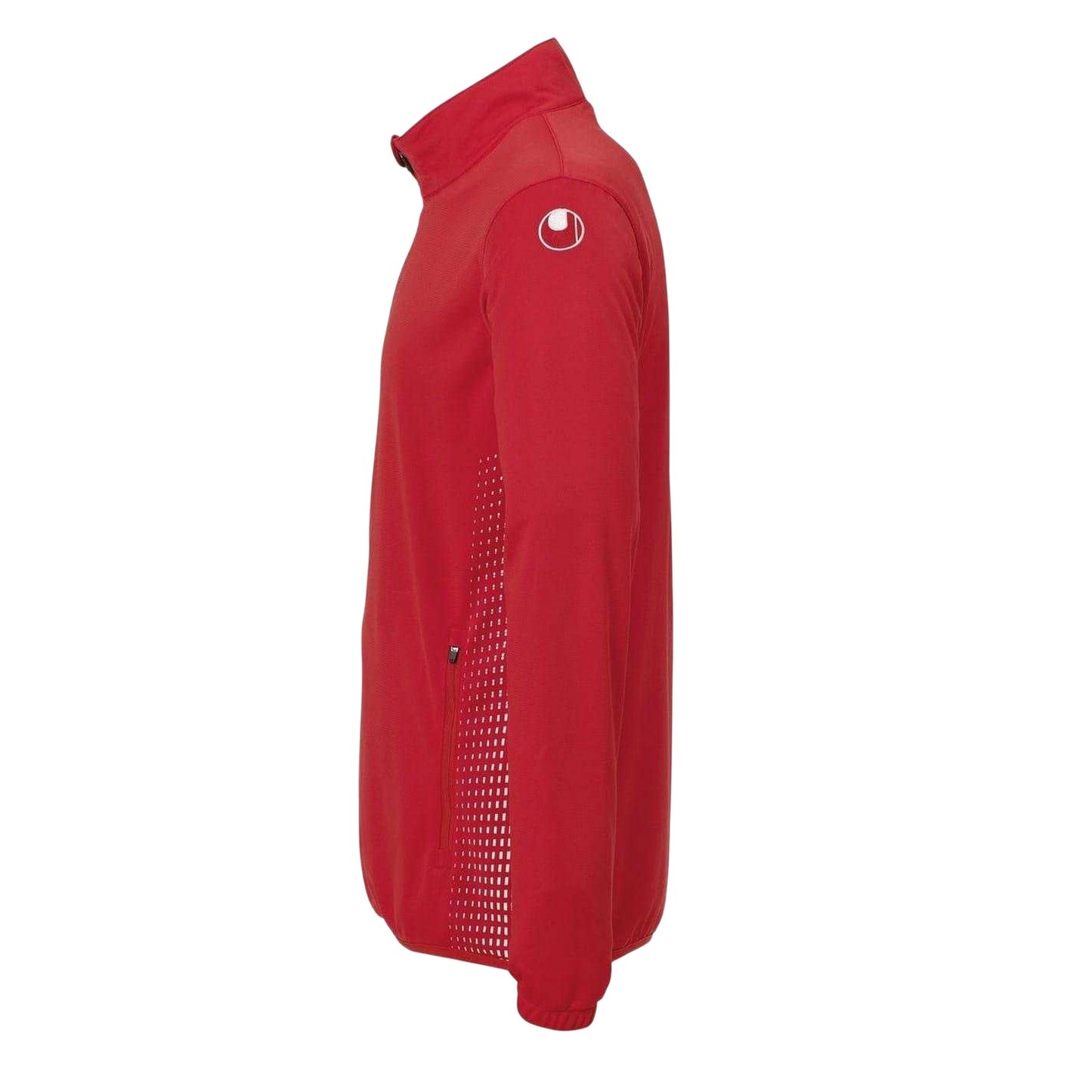 Red-White - Side - UHL Sport Mens Score High-Neck Performance Jacket
