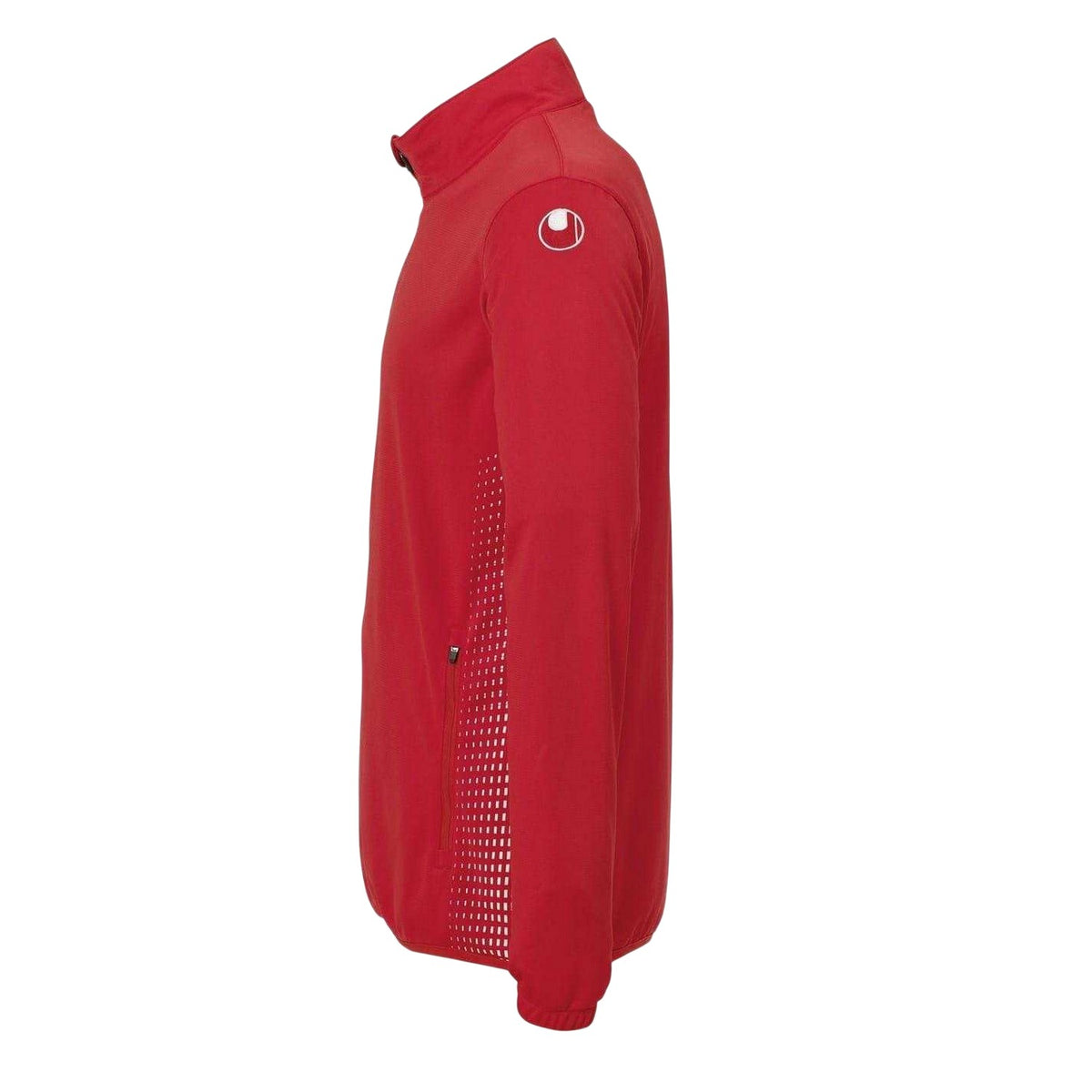 Red-White - Side - UHL Sport Mens Score High-Neck Performance Jacket