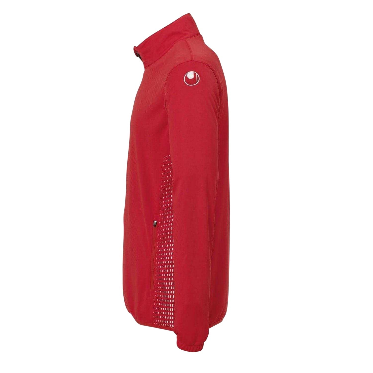 Red-White - Side - UHL Sport Mens Score High-Neck Performance Jacket