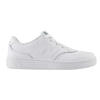 White - Front - New Balance Childrens-Kids 480 Leather Flat Trainers