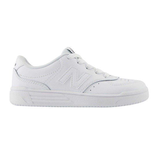 White - Front - New Balance Childrens-Kids 480 Leather Flat Trainers