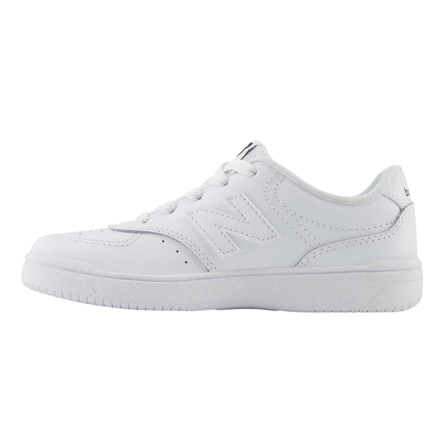 White - Back - New Balance Childrens-Kids 480 Leather Flat Trainers