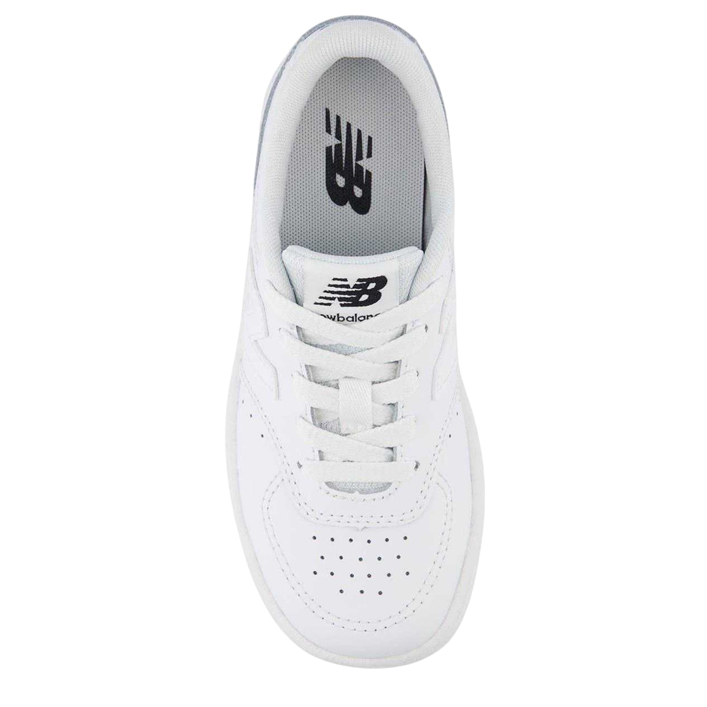 White - Side - New Balance Childrens-Kids 480 Leather Flat Trainers