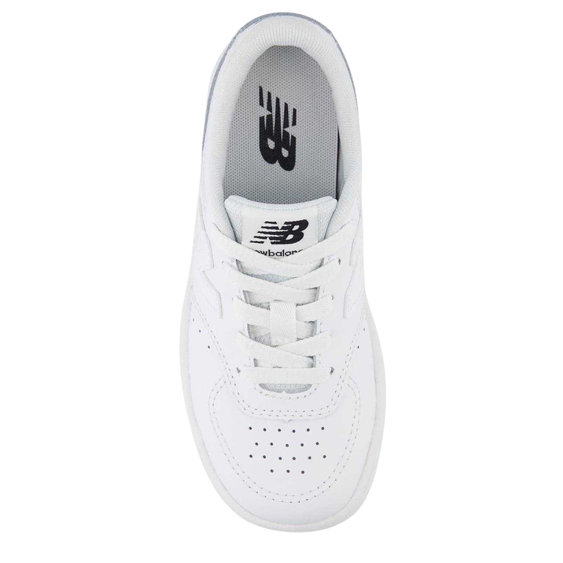 White - Side - New Balance Childrens-Kids 480 Leather Flat Trainers