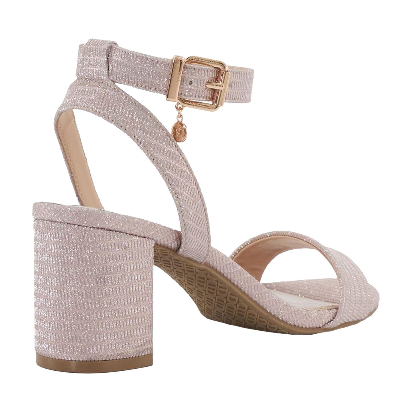 Rose Gold - Back - Dune London Womens-Ladies Meye Two Part Block Heel Sandals