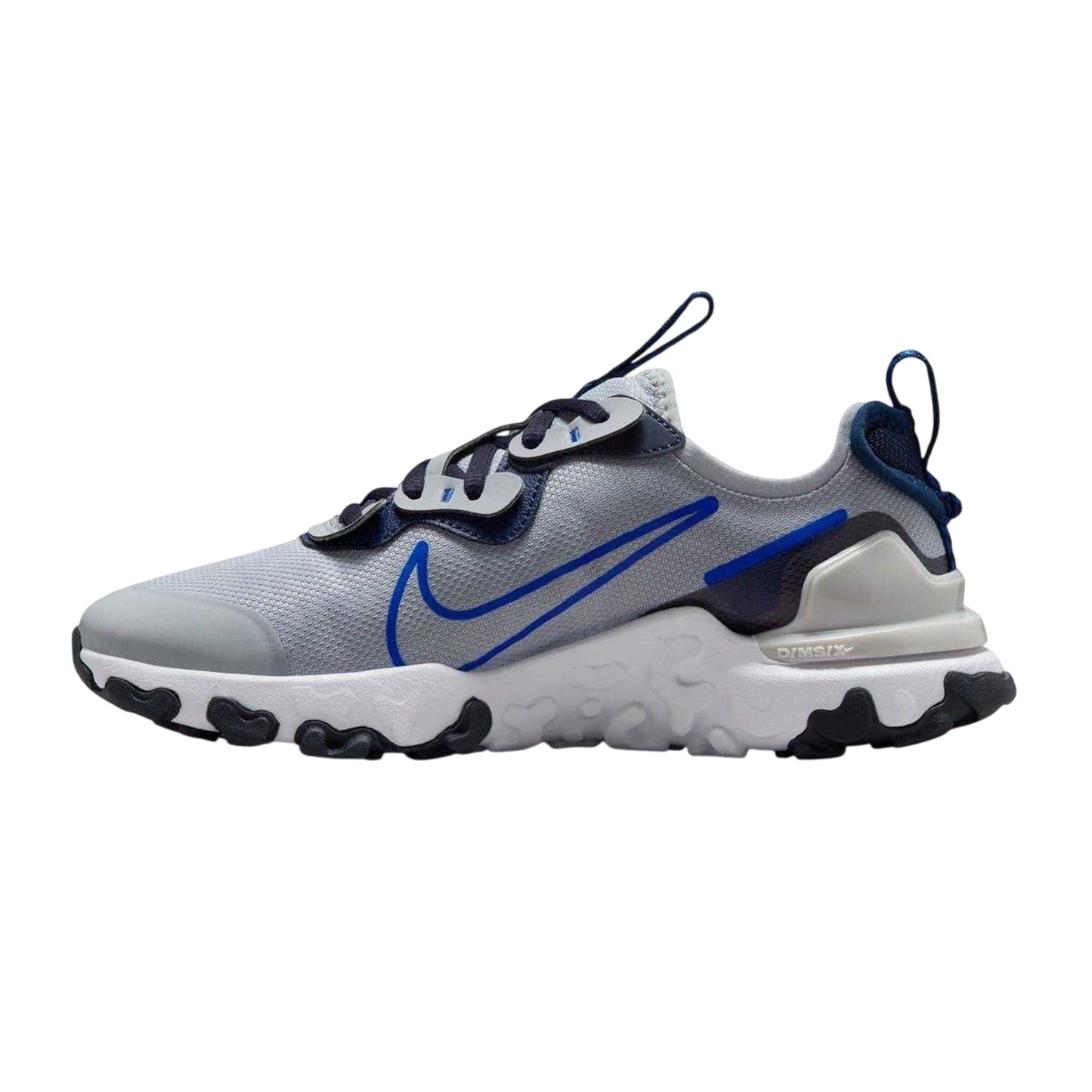 Grey-Blue - Side - Nike Childrens-Kids React Vision Trainers
