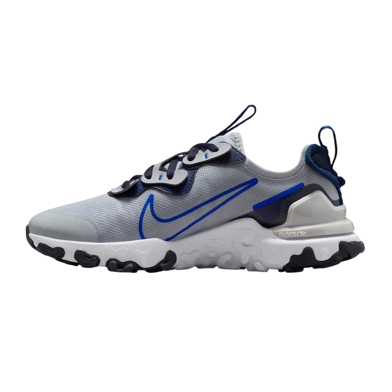 Grey-Blue - Side - Nike Childrens-Kids React Vision Trainers