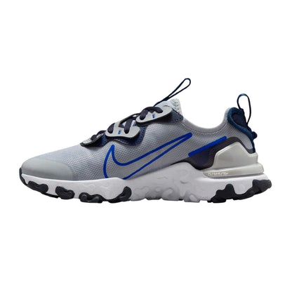 Grey-Blue - Side - Nike Childrens-Kids React Vision Trainers