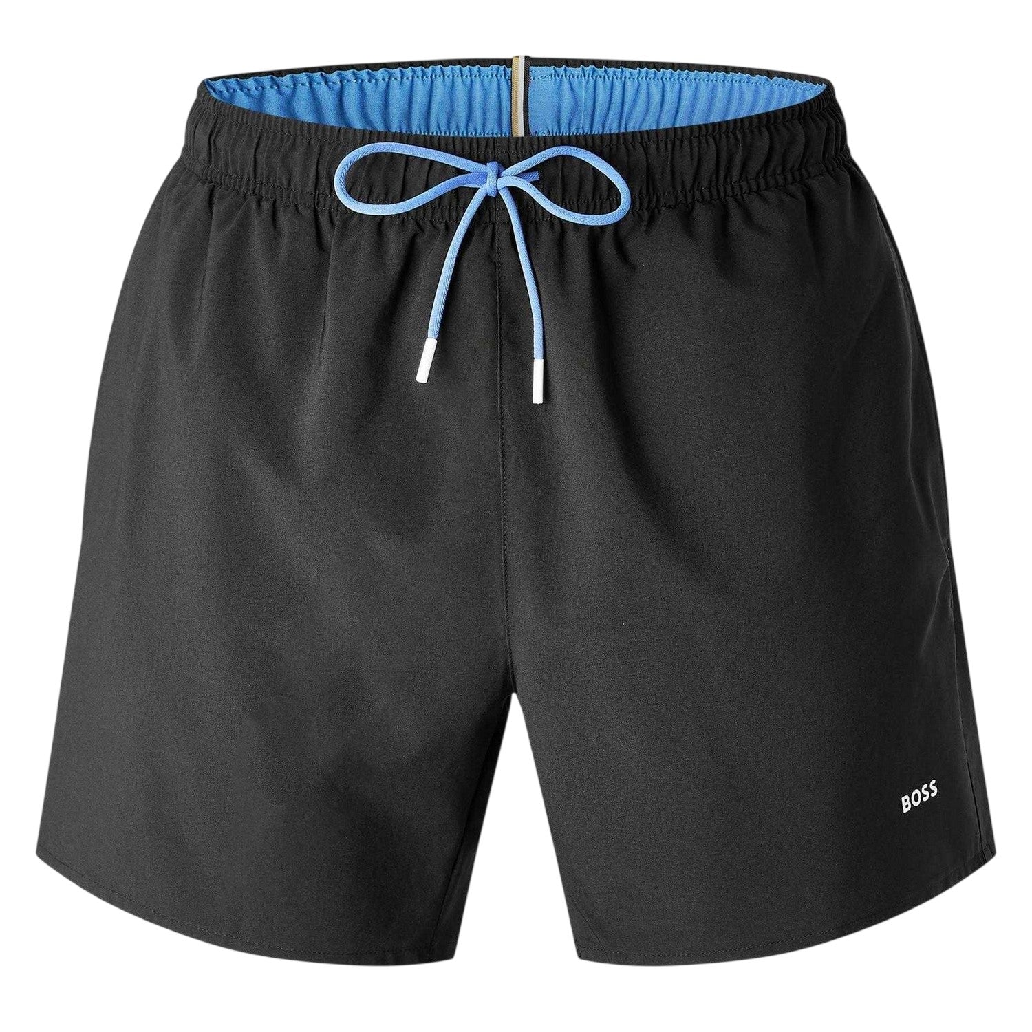 Black - Front - Boss Mens Tio Logo Swimming Shorts