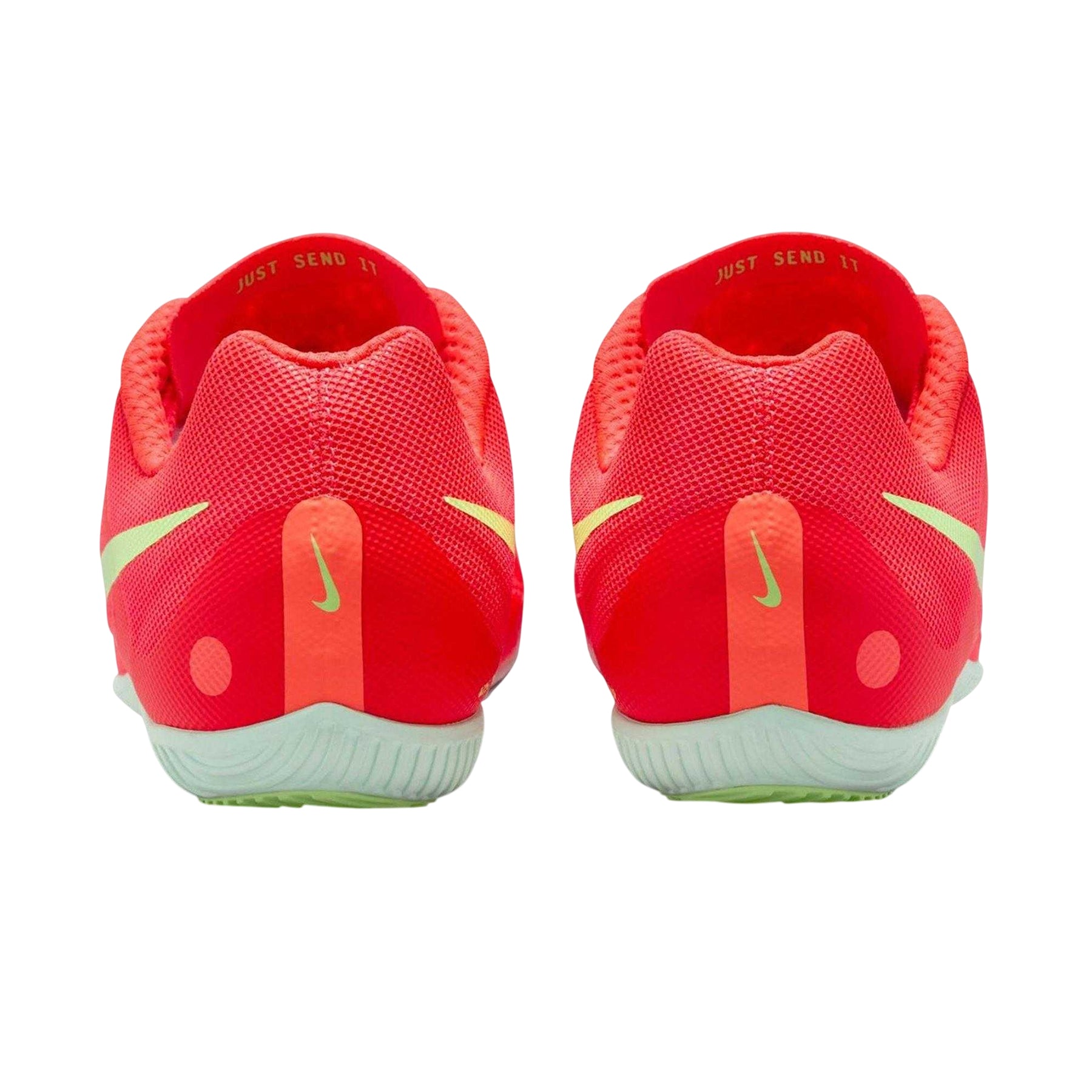 Red - Back - Nike Mens Zoom Rival Multi Running Athletic Shoe Spikes