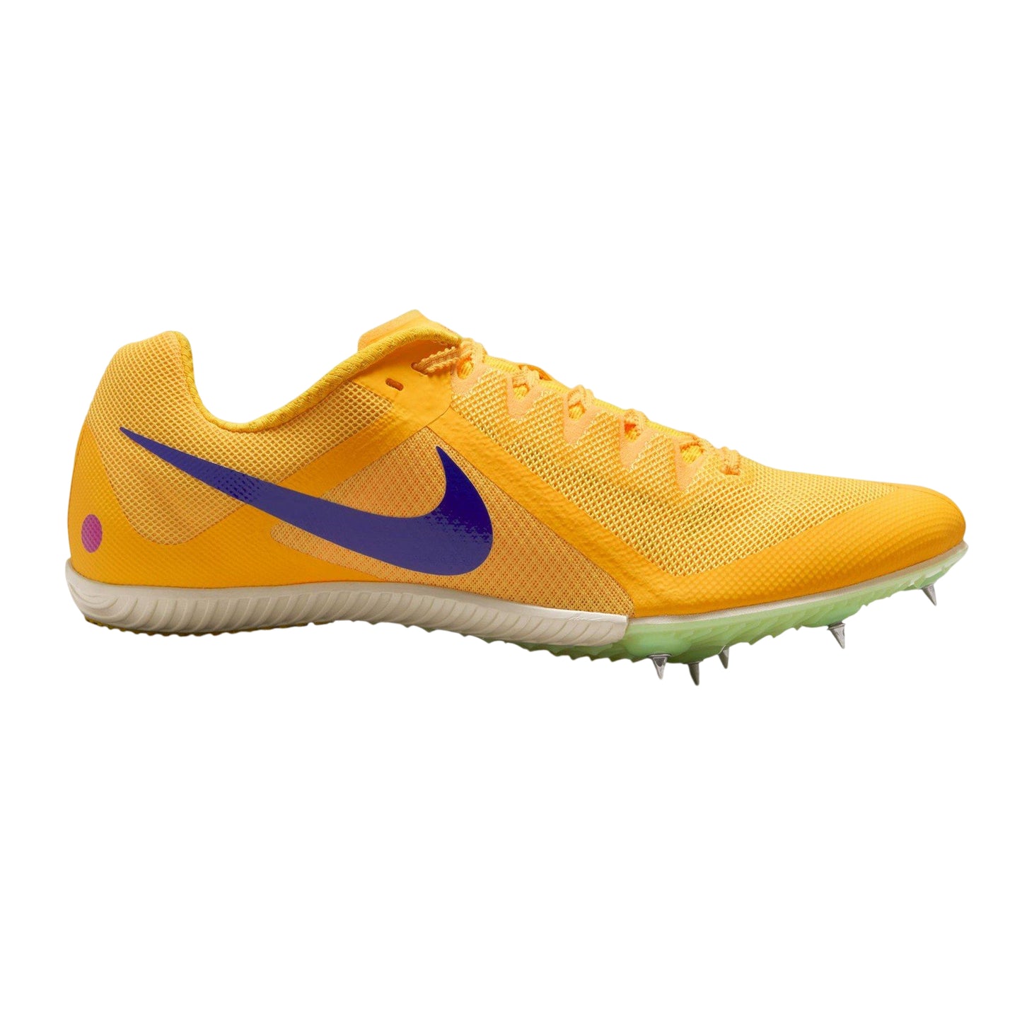 Orange-Citron - Front - Nike Mens Zoom Rival Multi Running Athletic Shoe Spikes