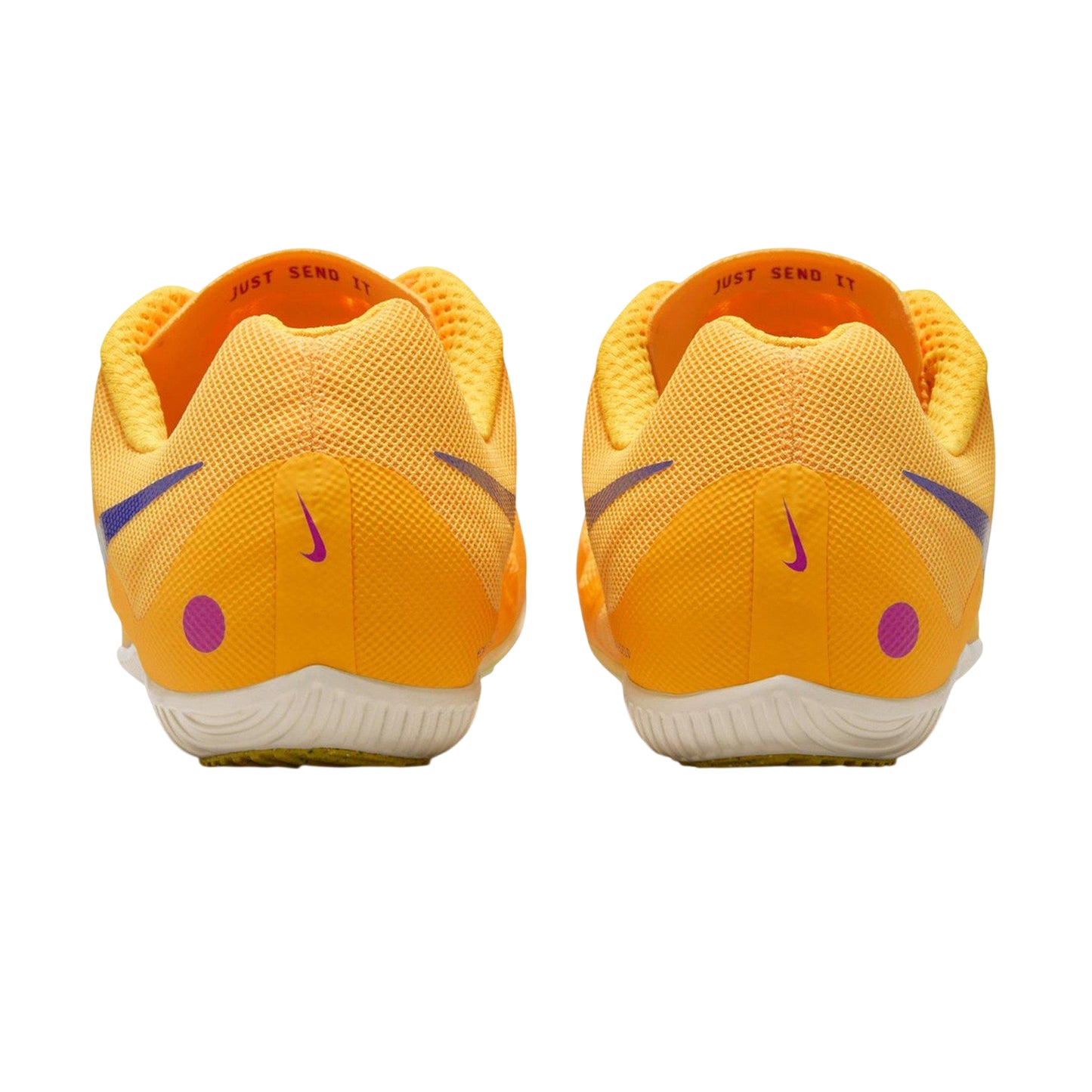Orange-Citron - Back - Nike Mens Zoom Rival Multi Running Athletic Shoe Spikes