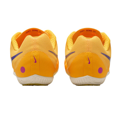 Orange-Citron - Back - Nike Mens Zoom Rival Multi Running Athletic Shoe Spikes