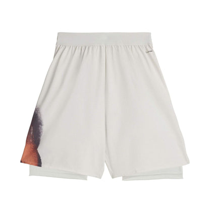 Grey - Back - Y-3 Mens Logo Tennis Shorts