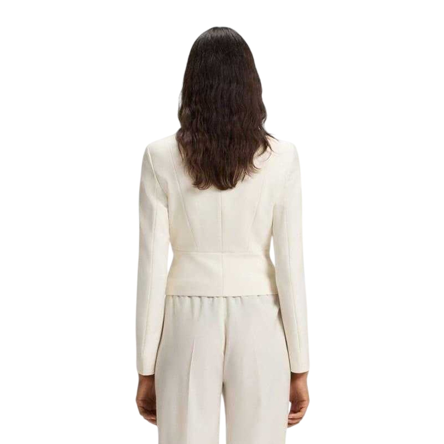 White Faded White - Back - Boss Womens-Ladies Plain Slim Blazer